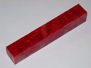 Pen-Blank Acrílico Aplastado Rojo Stiftrohling Bolígrafo Tubular - Imagen 1 de 1