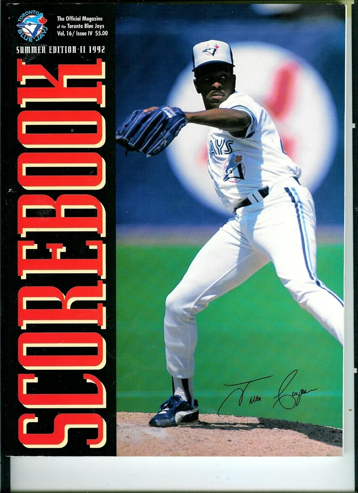 1992 Toronto Blue Jays Scorebook, Unscored Volume 16/ Issue IV, vs Detroit - Image 1 of 1