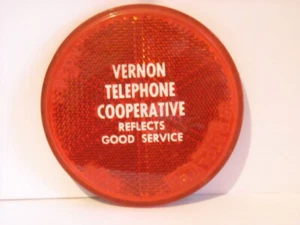 Vernon Telephone Cooperative STRATOLITE SAE-A No 38 Red Reflector NOS Westby WI - Picture 1 of 2