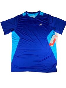 New Balance NB dry shirt Mens L Short Sleeve NWT Blue Moisture Wicking 