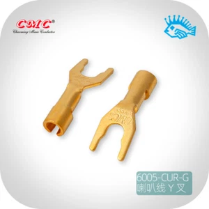 CMC 6005-CUR-G speaker wire pure copper gold-plated Y plug U-shaped plug - Picture 1 of 4