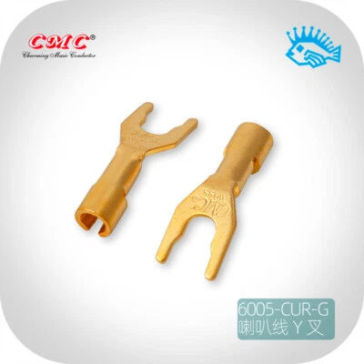 CMC 6005-CUR-G speaker wire pure copper gold-plated Y plug U-shaped plug - Image 1 of 4