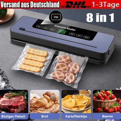 WOWSPEED 8 In1 Vakuumiergerät Vakuumierer Folienschweißgerät Vakuummaschine mit Beutel