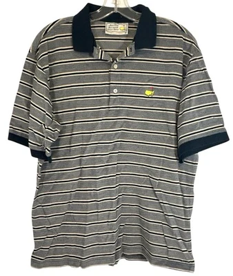 Augusta national masters mens polo shirt black medium vtg mercerized cotton golf - Image 1 of 4