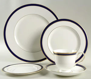 5 Piece Place Setting Federal Cobalt by Lenox New in Box - Picture 1 of 2