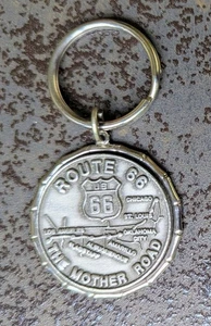 Route 66 US-Retro Schlüsselanhänger 39mm - perfektes Geschenk  - Bild 1 von 2