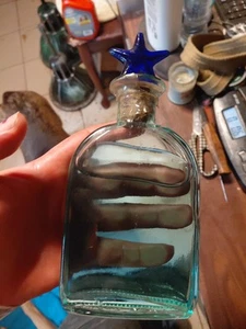 Botella de 3,5x8" con tapa estrella azul - Imagen 1 de 8