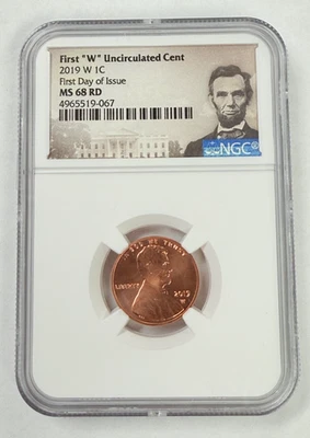 2019-W First W Uncirculated Lincoln Shield Cent NGC MS68 RD - FDOI - Image 1 of 3