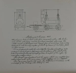 Antique Steam Locomotive Art Print Train Railroad 1899 Original Art - Picture 1 of 9