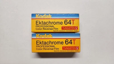 Kodak Ektachrome 64T 120 slide film 2x rolls expired 7-8/1996 - Image 1 of 2