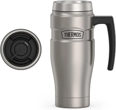THERMOS Stainless King Vacuum-Insulated Travel Mug, 16 Matte Steel  - Image 1 of 4