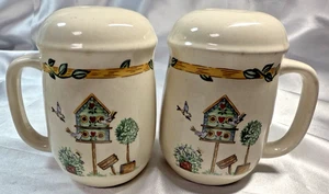 Rare Vintage Thompson Pottery "Birdhouse" Salt/Pfefferstreuer Set Mint Condition - Bild 1 von 6