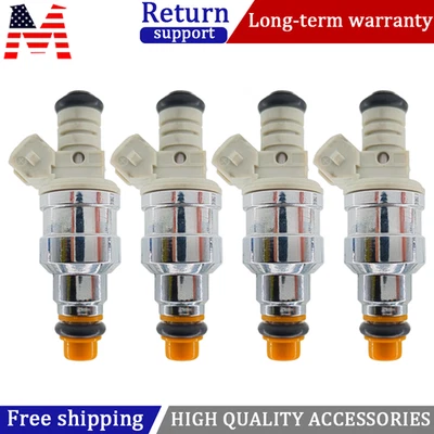 New Set of 4 Fuel Injectors For 1998-2001 Ford Ranger Mazda B2500 2.5L 4-Hole Foto 1 de 4