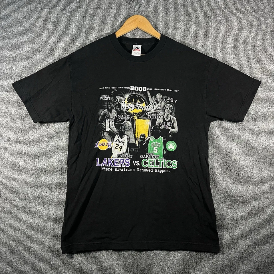 LA Lakers Boston Celtics NBA Finals 2008 T-shirt Large Kobe Garnett Vintage RARE - Image 1 of 4