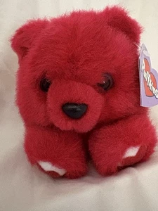 NUOVO VINTAGE 1994 Puffkins baci orso rosso San Valentino cuori SWIBCO NUOVO CON ETICHETTE - Foto 1 di 5