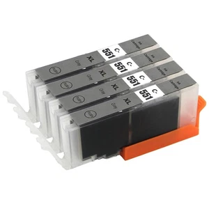 4 cartouches d'encre d'imprimante grises pour Canon PIXMA iP8700, iP8750, MG6340, MG6350 - Photo 1 sur 6