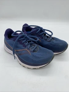 Saucony Ride 14 Womens Size 6.5 Blue Purple Athletic Running Shoes Sneakers - Picture 1 of 13