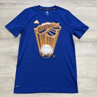 Camisa de baloncesto New York Knicks Adidas NBA azul Top juvenil grande 14/16 Climalite Foto 1 de 3
