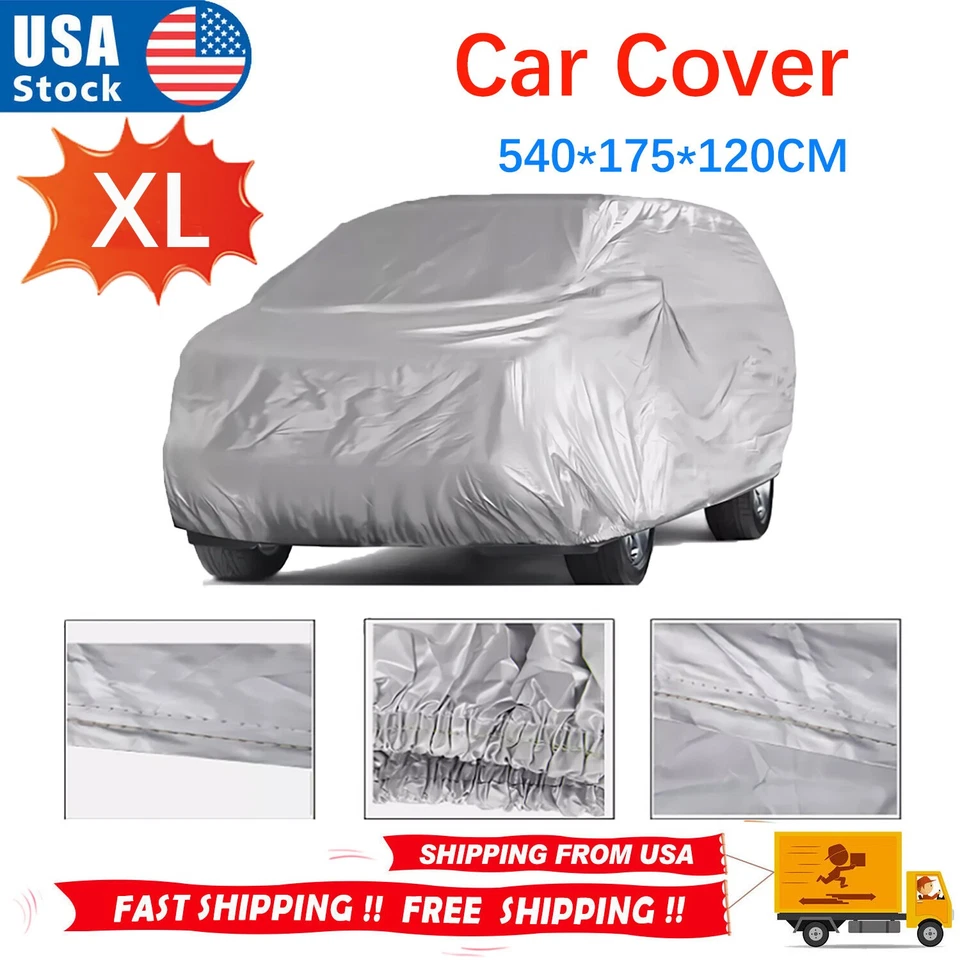 Waterproof Full Car SUV Cover Protection Outdoor UV Snow Dust Rain Resistant XL - Image 1 of 4