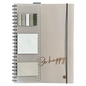 Collegeblock Spiralblock 80 Blatt DIN A4 KARIERT Notizblock Lineal Haftnotizen - Bild 1 von 5