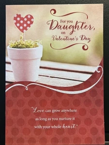 For Daughter Valentine's Day Greeting Card w/Envelope - Picture 1 of 4