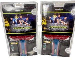 Pair Of Mighty Spin Hurricane Ping Pong/ Table Tennis Paddles NEW - Picture 1 of 4