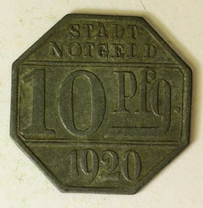GERMANY (Crailsheim) 10 Pfennig 1920 - Zinc - Notgeld - VF - 2457 - Picture 1 of 2