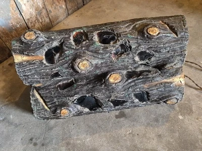 True Vintage Light Up Fireplace Wood Logs Faux Fire Electric Mid Century Modern  - Image 1 of 4