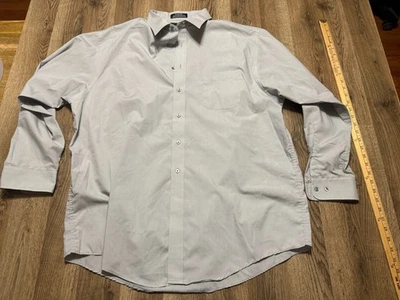 Croft & Barrow Shirt, Men's 18 34/35, Gray, Long Sleeve Button Up Broadcloth - Image 1 of 4