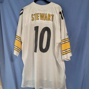 PITTSBURGH STEELERS WHITE REEBOK KORDELL STEWART JERSEY #10 Vintage Size 2 XL - Picture 1 of 14