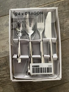 IKEA DRAGON cutlery set stainless steel 24 piece READ 1st - Picture 1 of 19