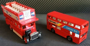 Matchbox Superfast 1983 MB51 London Bus + Yesteryear 1922 RAC AEC Omnibus - Picture 1 of 8