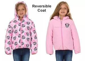 Disney Minnie Mouse gefütterte Jacke Mantel Hoodie Mädchen Größe 2T 3T 4T 4 5 6 7 Mickey - Bild 1 von 10