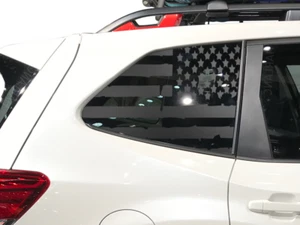 Distressed USA Flag Decals Fits Subaru Forester 2019-2023 Side Windows - QB16 - Picture 1 of 4