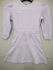 Reiss Dress Girls 9-10 Lavender Long Sleeve Flare Tier Sweatshirt Terry Waist Ti - Picture 1 of 16