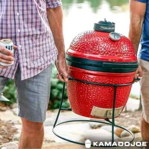 SALE - Kamado Joe Junior Rot Keramik Holzkohlegrill Grill & Abdeckung 13,5" (34cm) - Bild 1 von 10