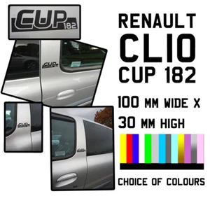 CHOOSE COLOUR Renault Clio Cup Sport Car Decal Door Window Sticker 172 182 133+ - Picture 1 of 13