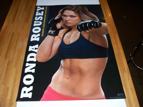 Rowdy Ronda Rousey Poster 24 x 36 MMA UFC Hot!!! LAST ONE Cover