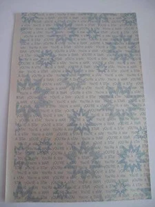 18xA4 100gsm 1-Sided Pearlescent Paper 'You're A Star' Cardmaking AM479 - Picture 1 of 1