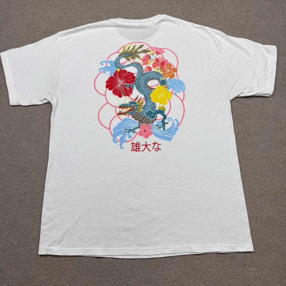 Camisa Call Your Mother Para Hombre Talla XL Blanca Logo Dragón Manga Corta Adultos Foto 1 de 4