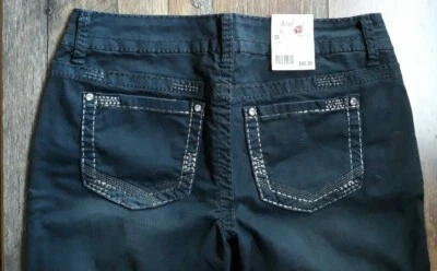 NUEVO CON ETIQUETAS DAYTRIP LYNX by BUCKLE TALLA 28W×24.5L JEANS CAPRIS ELÁSTICOS NEGROS Foto 1 de 4