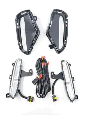 Fit 2019-2024 Toyota Rav4 Dual Color LED DRL Signal Fog Lights W/ Bezel Wire Set - Image 1 of 4