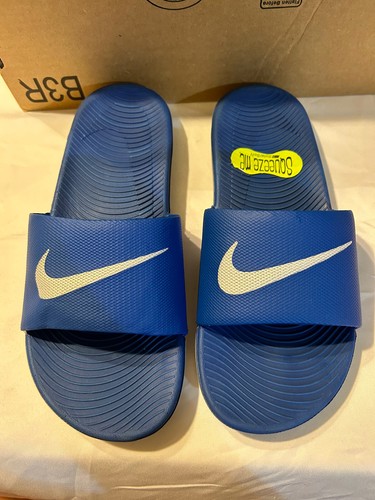 Nike Kawa Slides Solar Soft Hyper Cobalt Blue taglia 6 Y giovani nuove carine