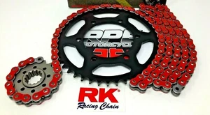 Red 2004-2005 Yamaha YZF- R1 RK GXW 520 17/45 OEM Chain and Sprockets Kit - Picture 1 of 2