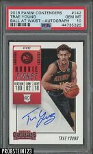 2018-19 Panini Contenders Rookie Ticket #142 Trae Young RC AUTO Variation PSA 10