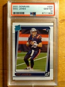 MAC JONES 2021 DONRUSS ROOKIE RC #255 PSA 10 GEM MINT! PATRIOTS NFL ALABAMA -_ - Picture 1 of 3