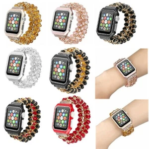 Brillante Correa de Reloj de Pulsera con Estuche para Apple Watch 38mm-45mm - Imagen 1 de 54