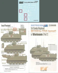 1/35 Echelon Decal - D356088 Australian 3rd Cav Rgt M113A1s (T50 Turret) in Viet - Picture 1 of 1