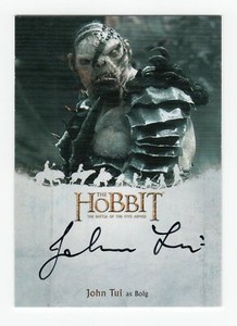 2016 Cryptozoic Hobbit The Battle of the Five Armies Autograph John Tui as Bolg