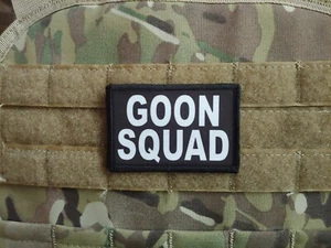 Parche militar gancho táctico GOON SQUAD negro blanco 2x3 - Imagen 1 de 2